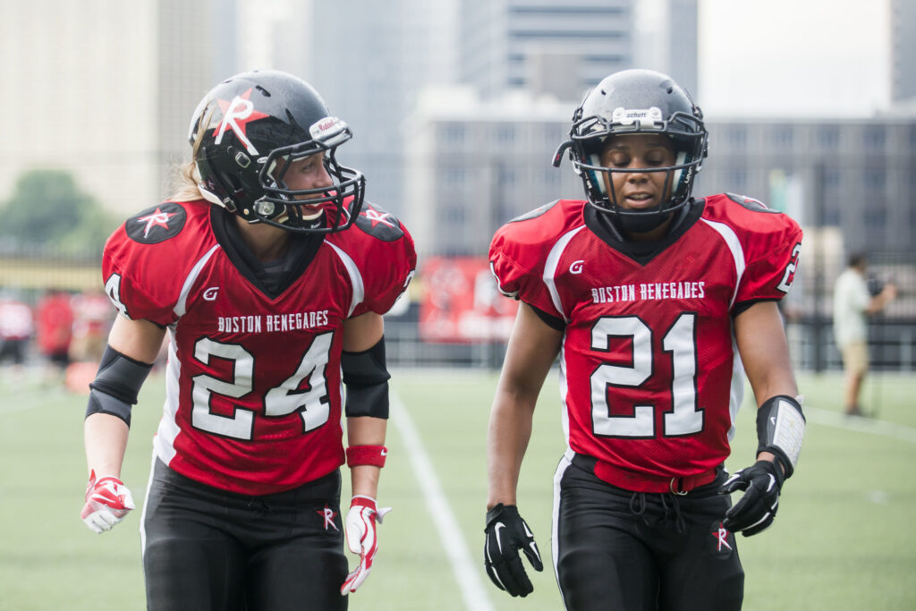 Briannah Gallo (left) and Chanté Bonds of the Boston Renegades