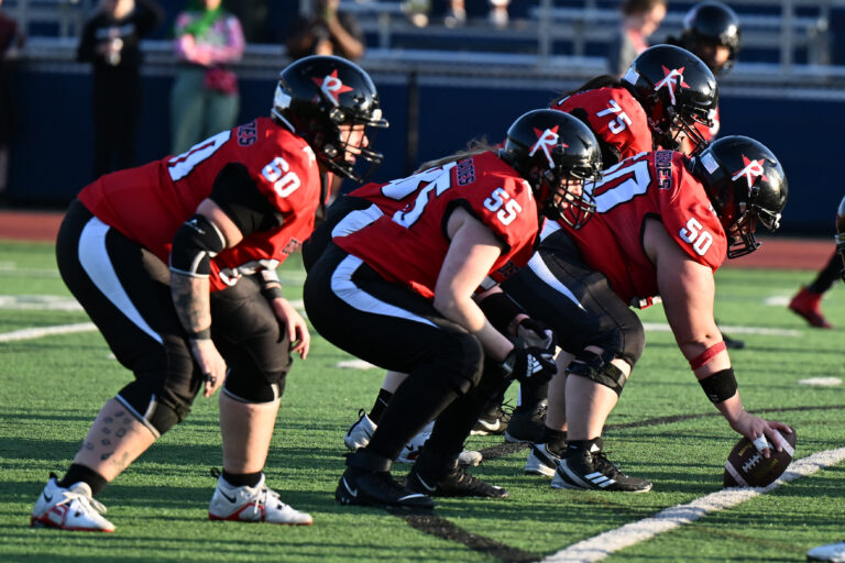 The Boston Renegades Offensive Line both set and follow a standard of excellence.