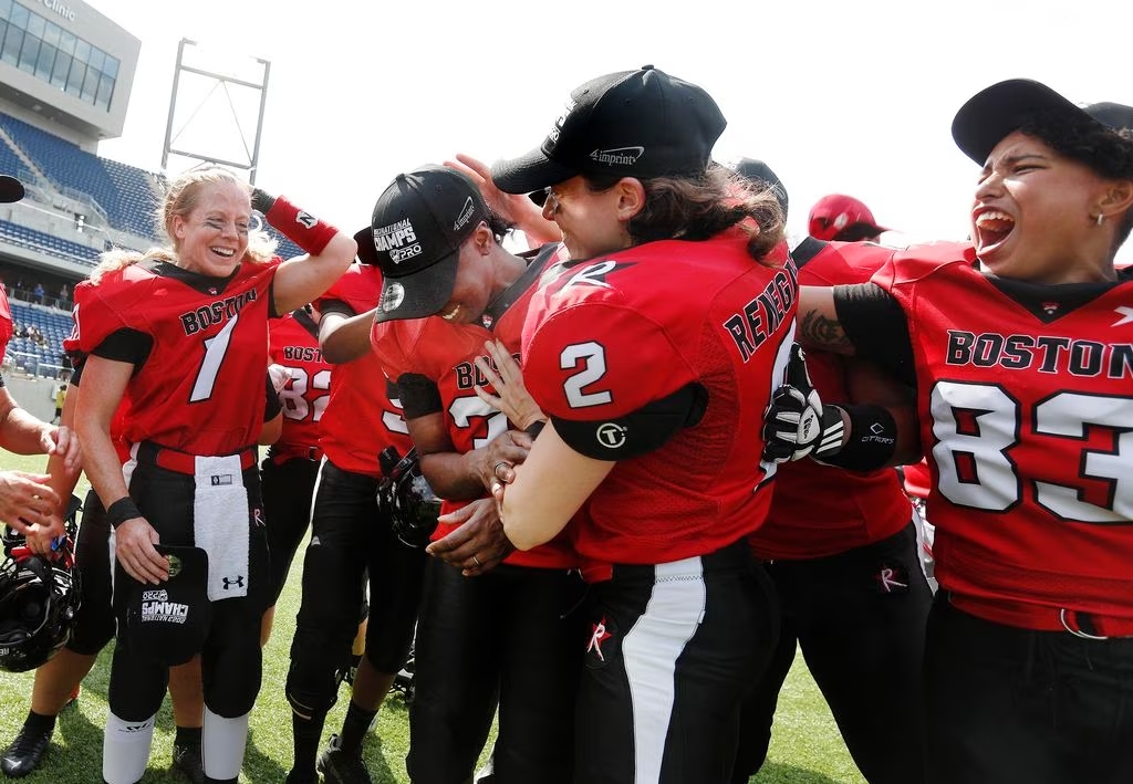 Boston Renegades celebrate fifth consecutive WFA title.