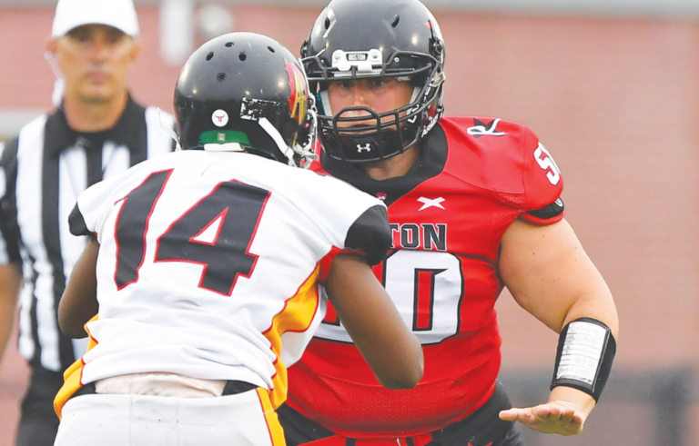 Chelsea Athletic Director Amanda Alpert plays center for the Boston Renegades football team