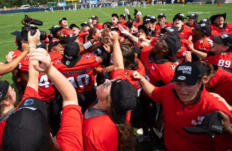The Boston Renegades celebrate a fifth straight WFA Pro National Championship victory.